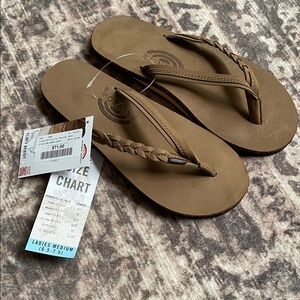 NWT Rainbow Flirty Braided Flip Flops